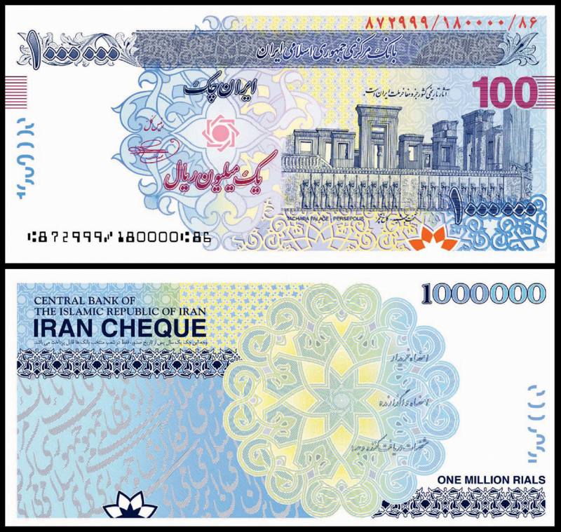 Iranian 1 Million Cheque